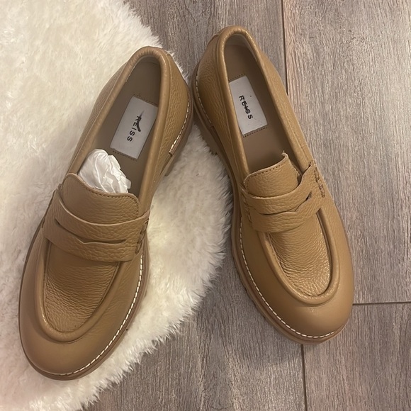 Reiss Beckton Brown Leather Loafers - Picture 4 of 8